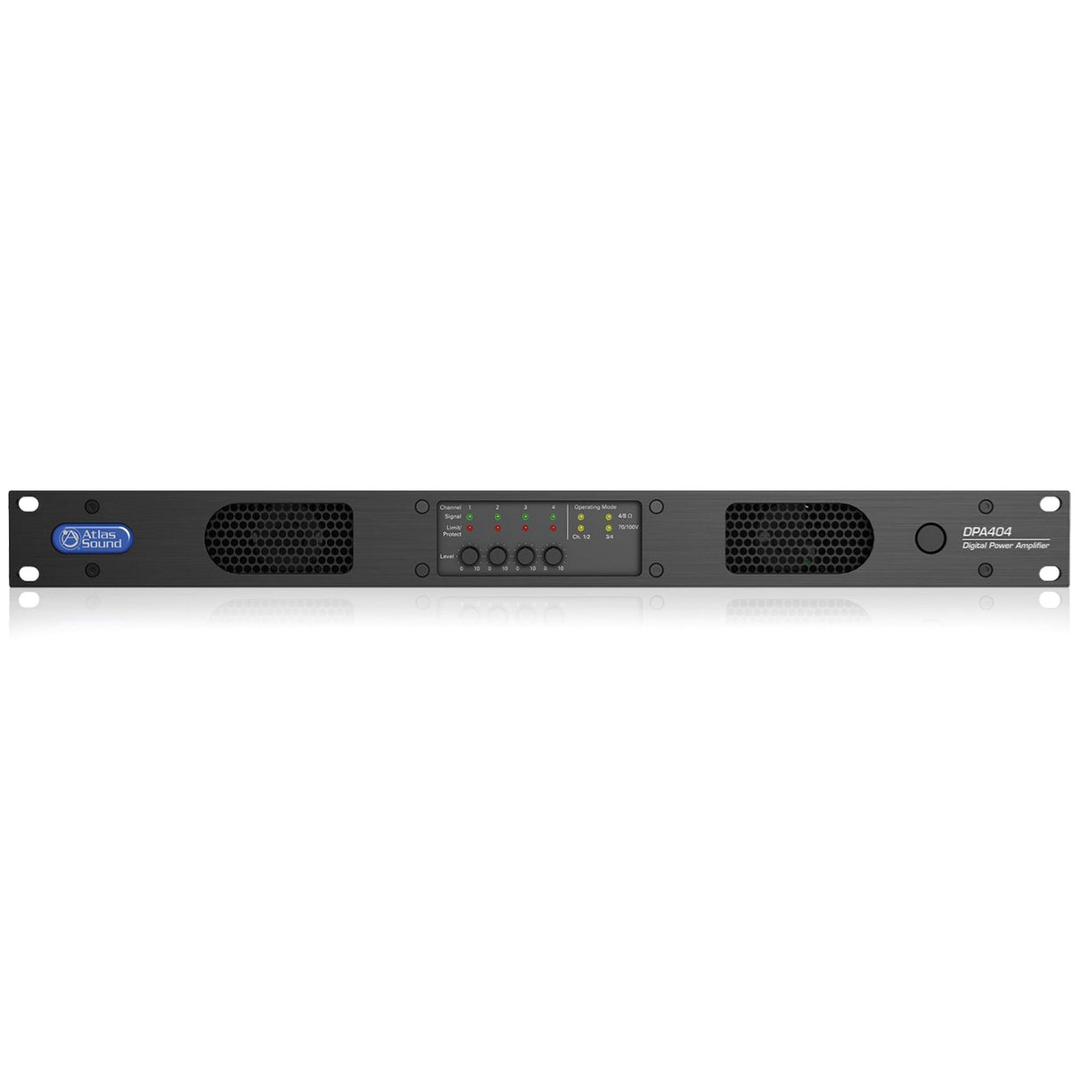 AtlasIED DPA404 400W Networkable 4-Channel Power Amplifier with Optional Dante Network Audio