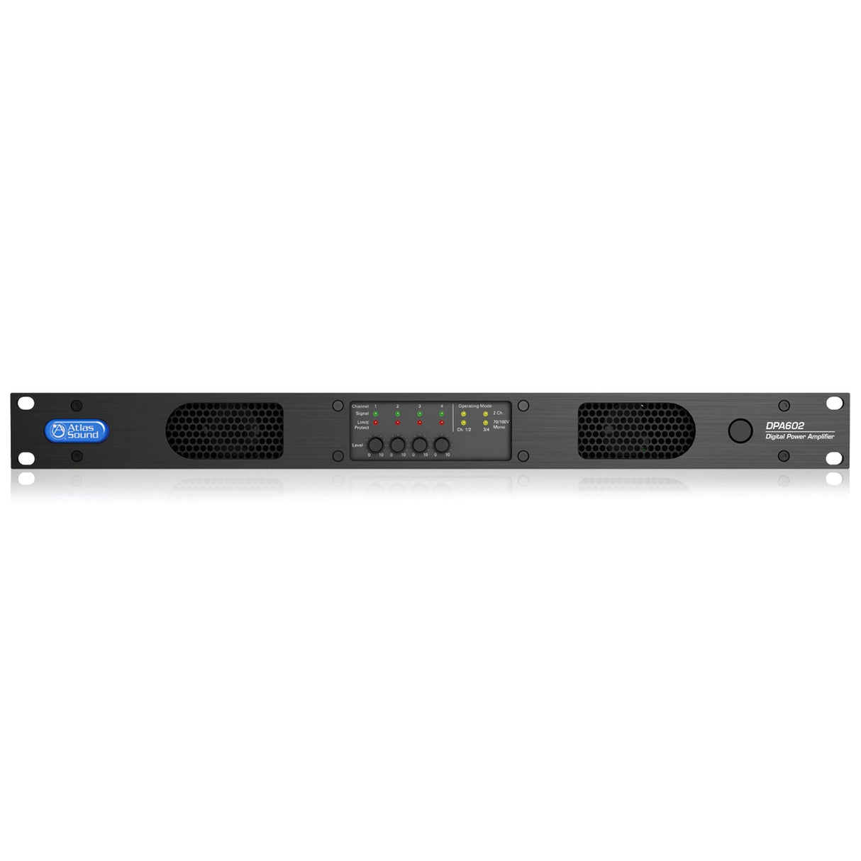 AtlasIED DPA602 600W Networkable Multi-Channel Power Amplifier with Optional Dante Network Audio