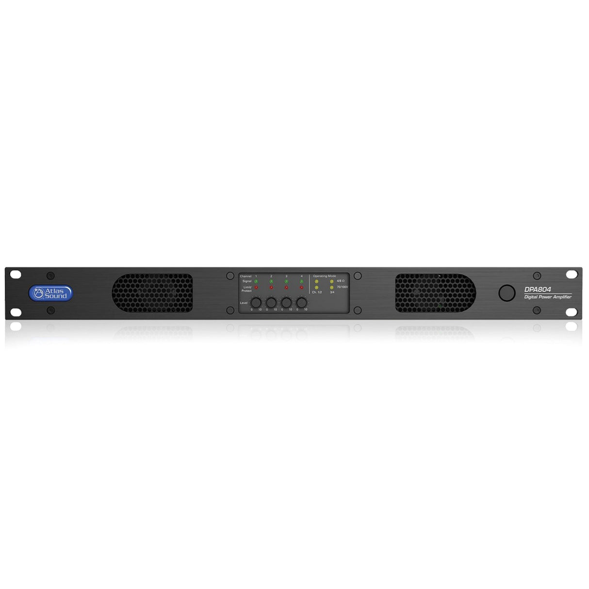 AtlasIED DPA804 800W Networkable 4-Channel Power Amplifier with Optional Dante Network Audio