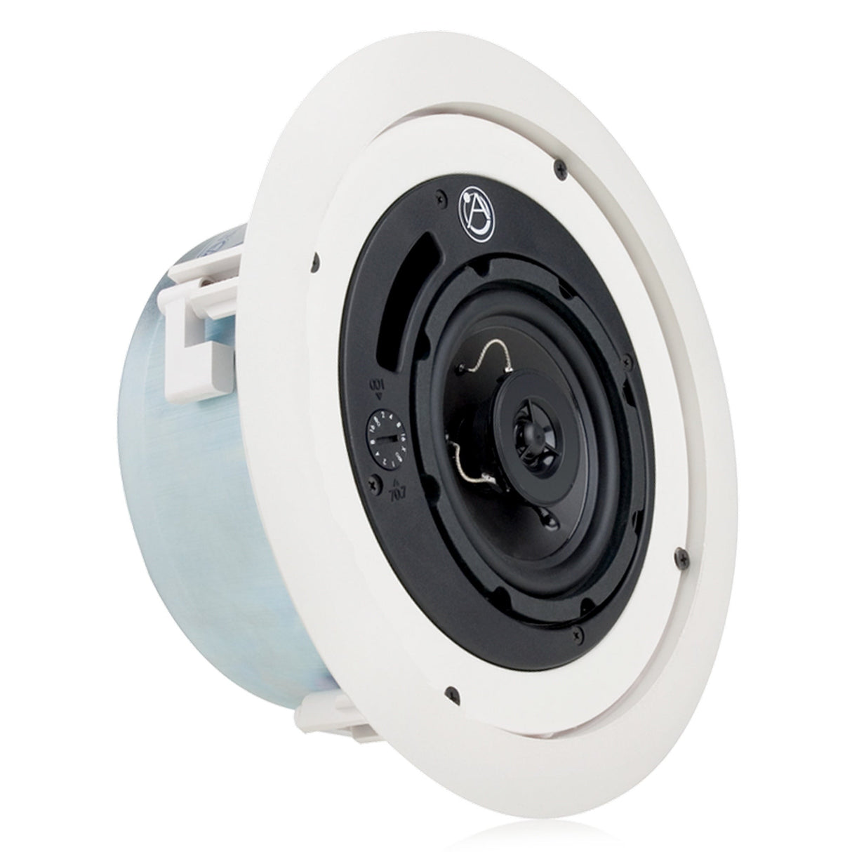 AtlasIED FAP42TCEN EN54-24 Certified 4-Inch Shallow Mount Coaxial In-Ceiling Speaker with 16W 70/100V Transformer