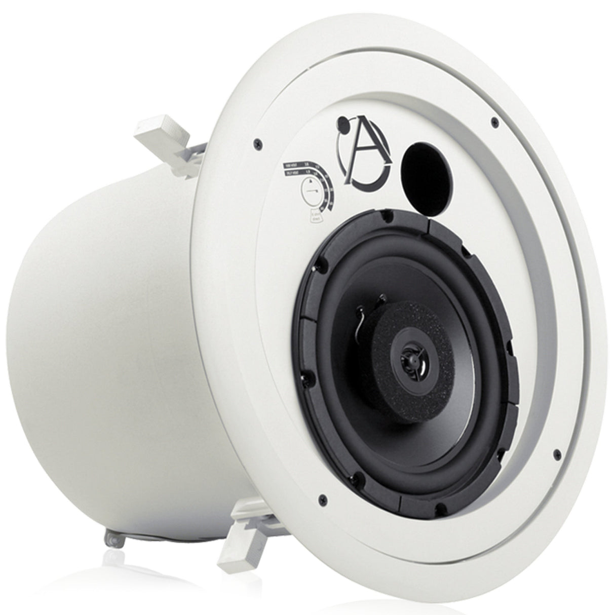 AtlasIED FAP82T 8-Inch Coaxial In-Ceiling Speaker with 60W 70/100V Transformer and Ported Enclosure, Pair