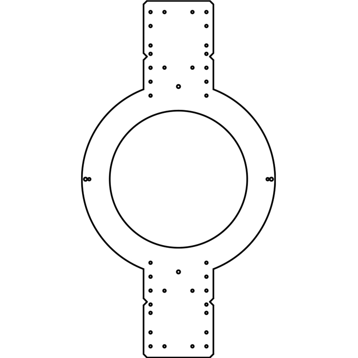 AtlasIED FC‑6MR Construction Mud Ring for 6-Inch Ceiling Speakers, 6-Pack