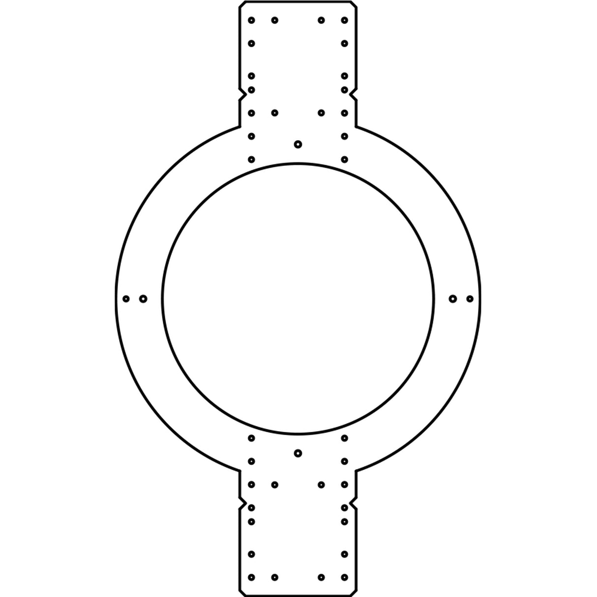 AtlasIED FC‑8MR Construction Mud Ring for 8-Inch Ceiling Speakers, 6-Pack