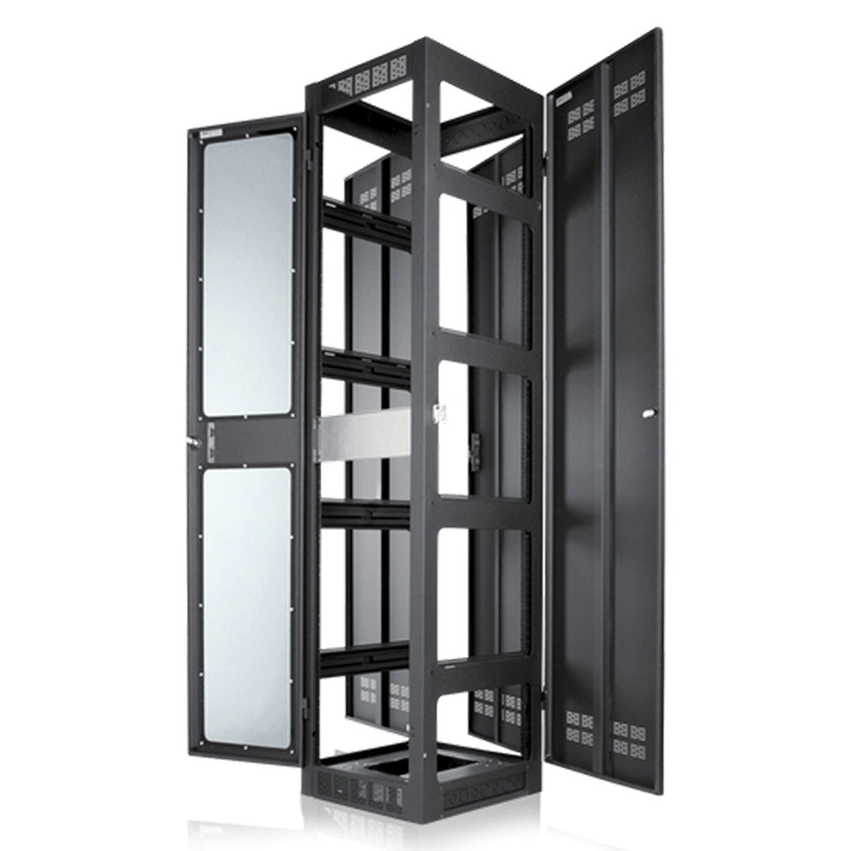 AtlasIED FMA44-25 Series Rack Enclosures, 25.5-Inch Usable Depth with Gangable Rack, Stand-Alone, and Side Panel Options, 44RU