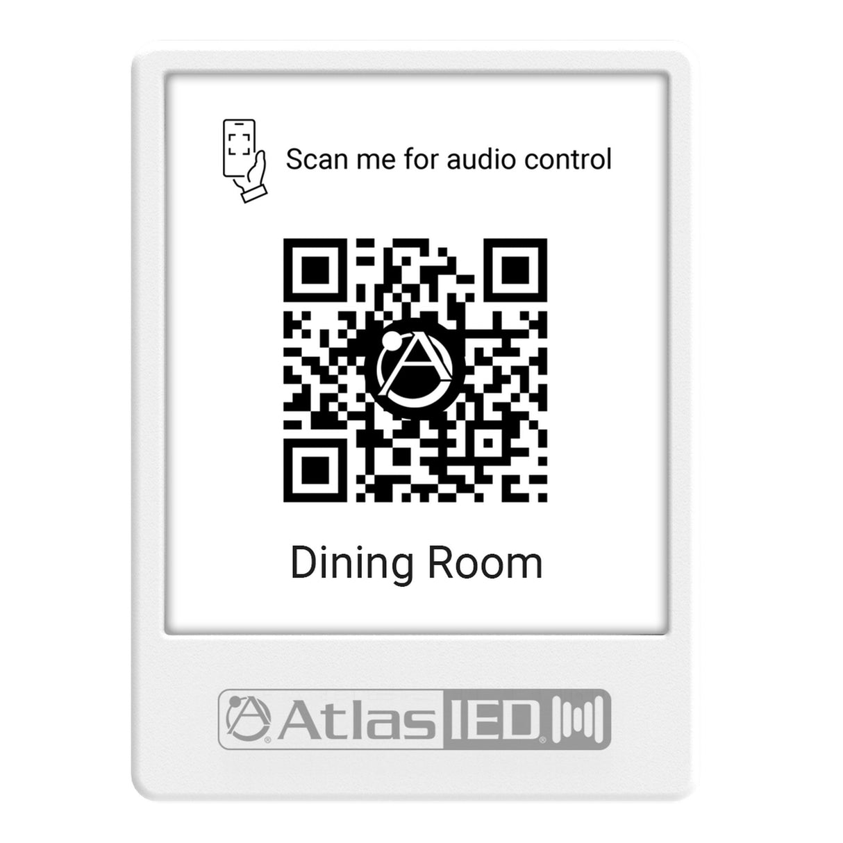 AtlasIED GEM‑5 QR Code Holder for Atmosphere Wall Controller