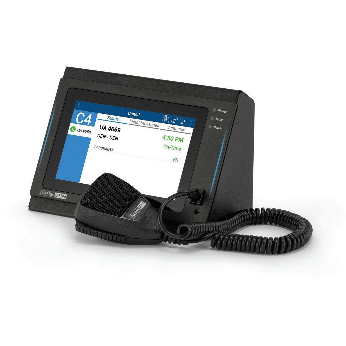 AtlasIED 570D-H Dante Touch Screen Paging Station with Handheld Microphone