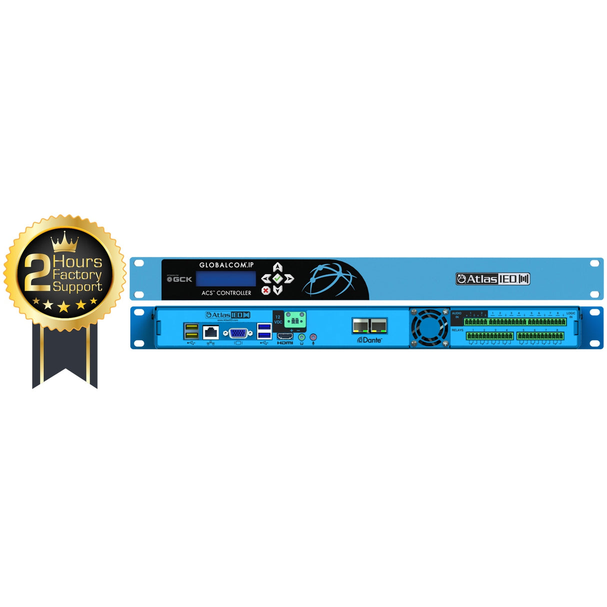 AtlasIED IP108-D-CS Announcement Control System with 8 Dante Simultaneous Audio Streams