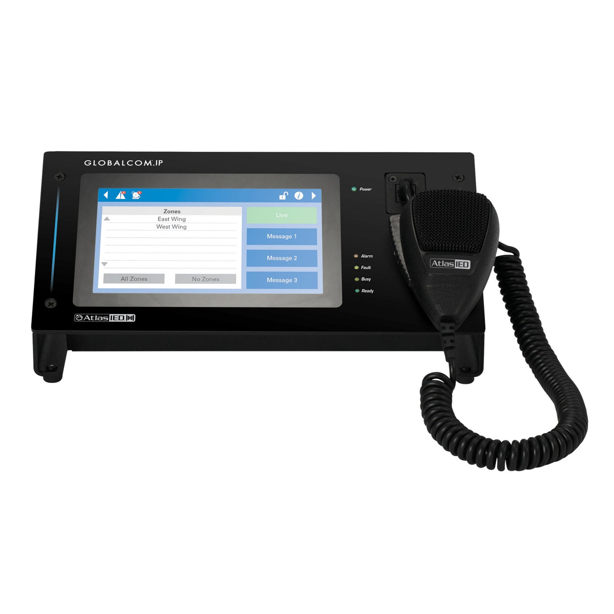 AtlasIED IPCSDTOUCH Series IP Touchscreen Communication Station with Gooseneck or Handheld Microphone