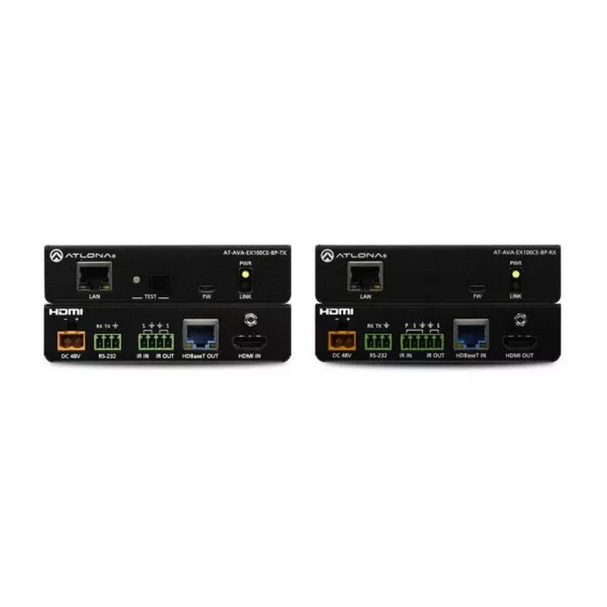 Atlona AT-AVA-EX100CE-BP-KIT 4K HDMI Extender Kit with Ethernet, Control, and Remote Power