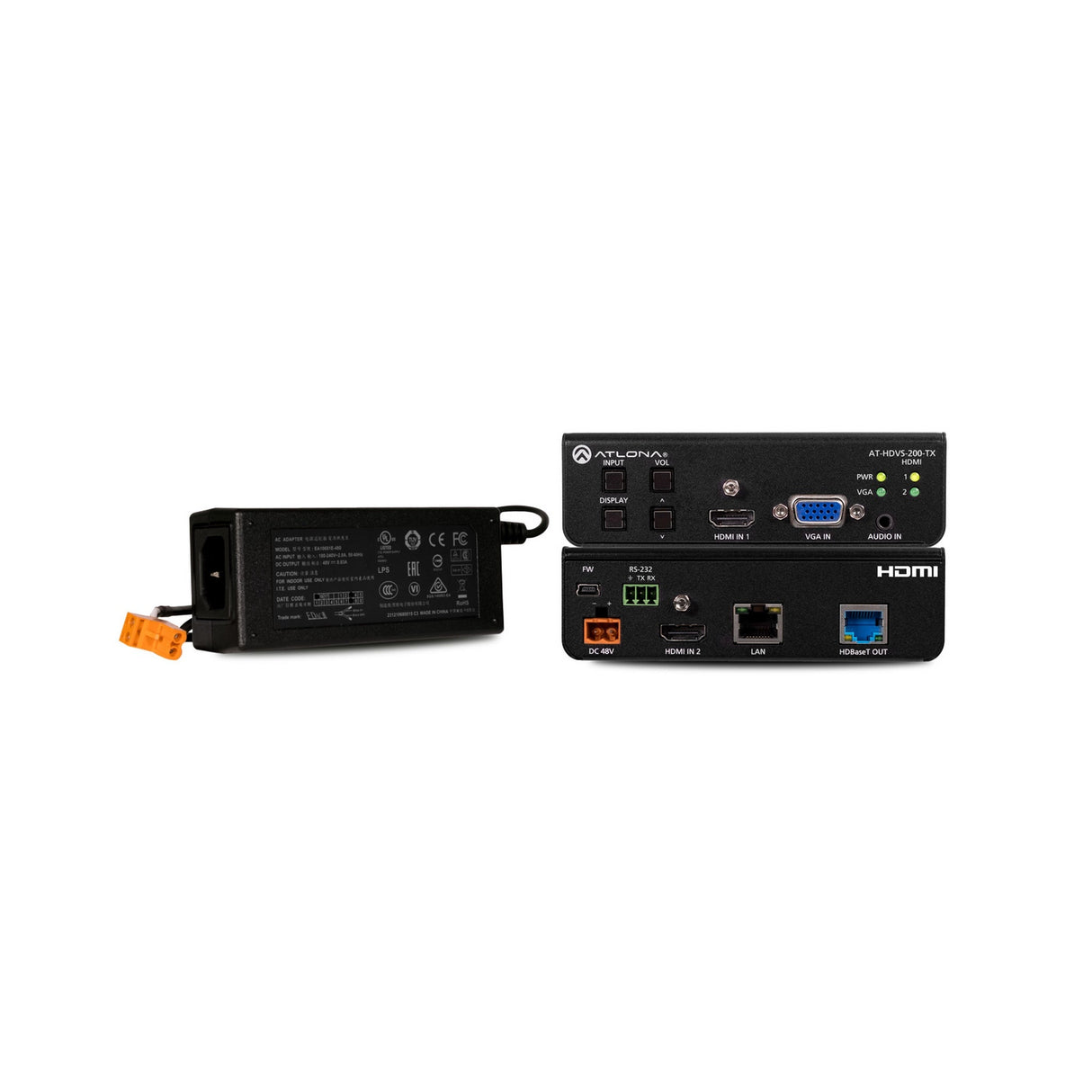 Atlona AT-HDVS-200-TX-PSK Three-Input HDMI VGA Switcher with Ethernet-Enabled HDBaseT Output