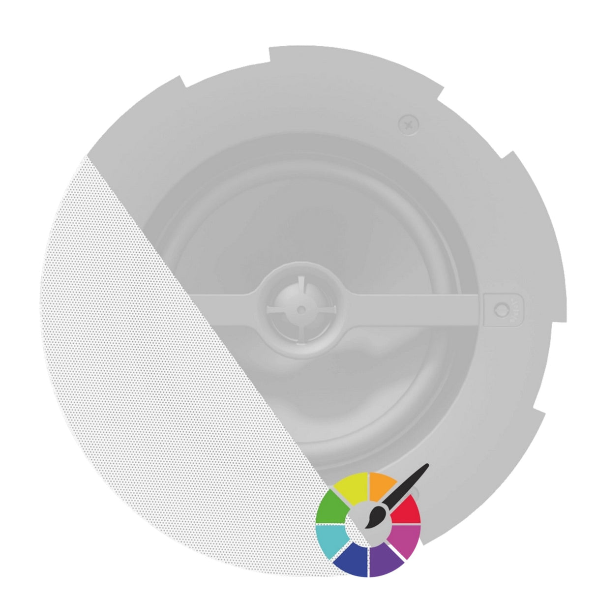 Audac GLI06 Front Grill for CALI6 Series with Cloth and Outdoor Treatment - Paintable