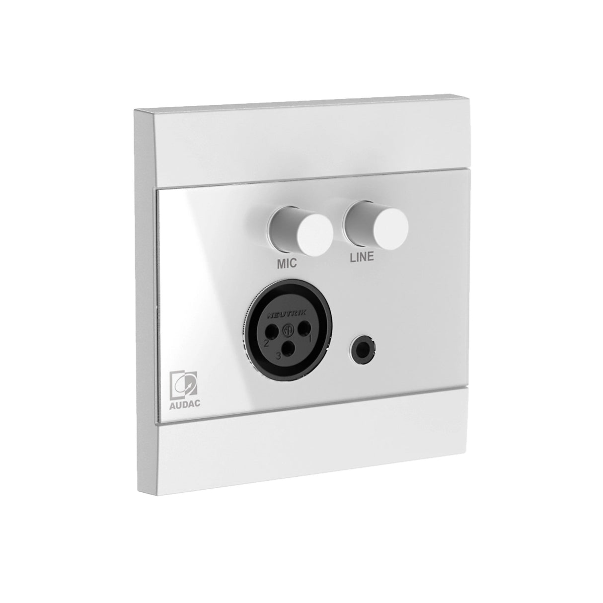 Audac WP205 ARES5A Wall Panel with Microphone and Line Input 80 x 80 mm - White
