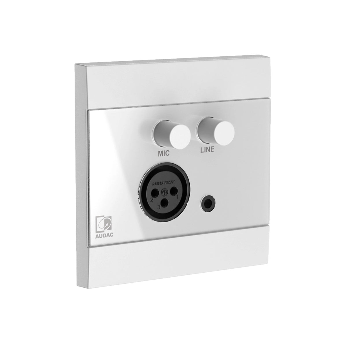 Audac WP210 Universal Wall Panel with Microphone and Line Input 80 x 80 mm - White