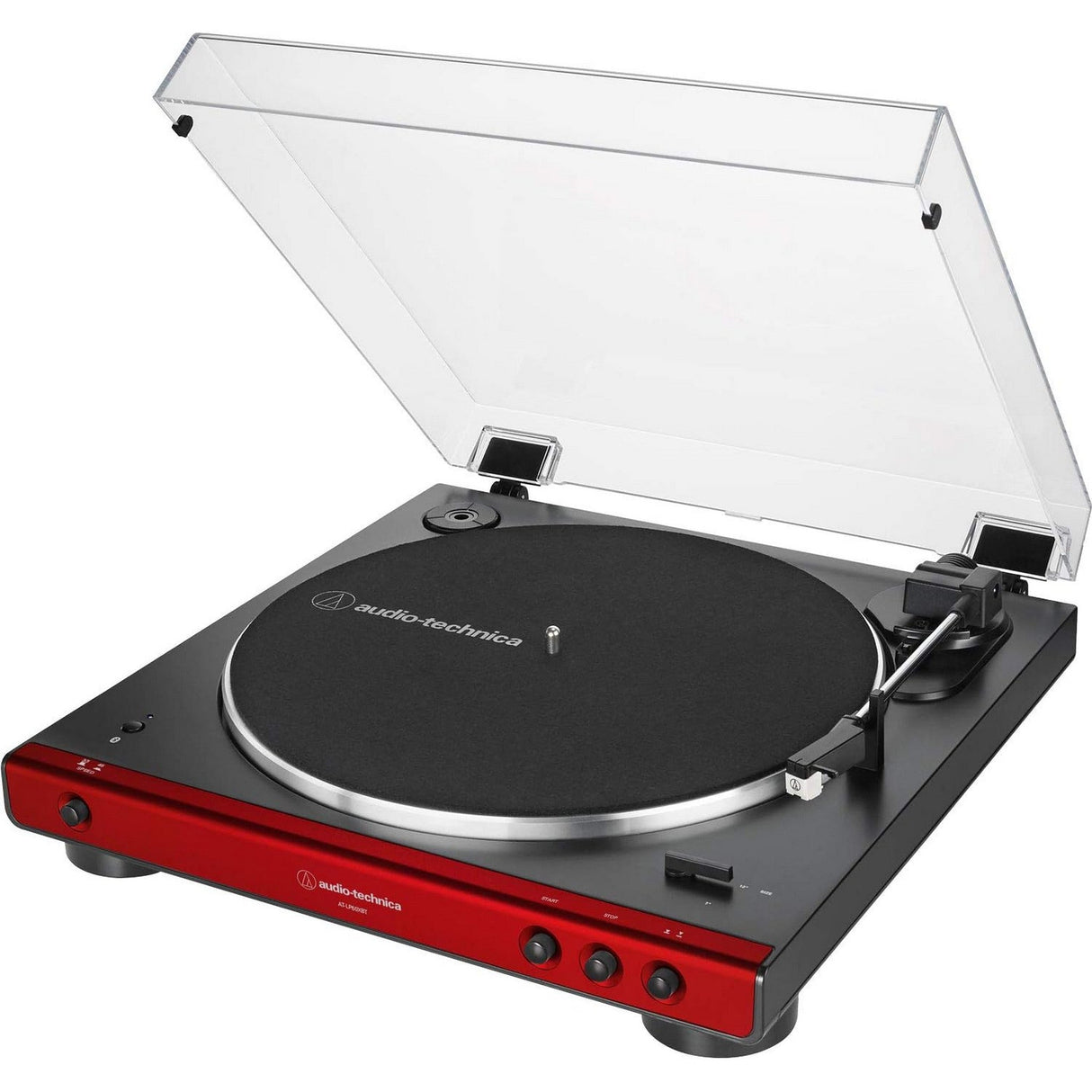 Audio-Technica AT-LP60X-BK Fully Automatic Belt-Drive Stereo Turntable, Red