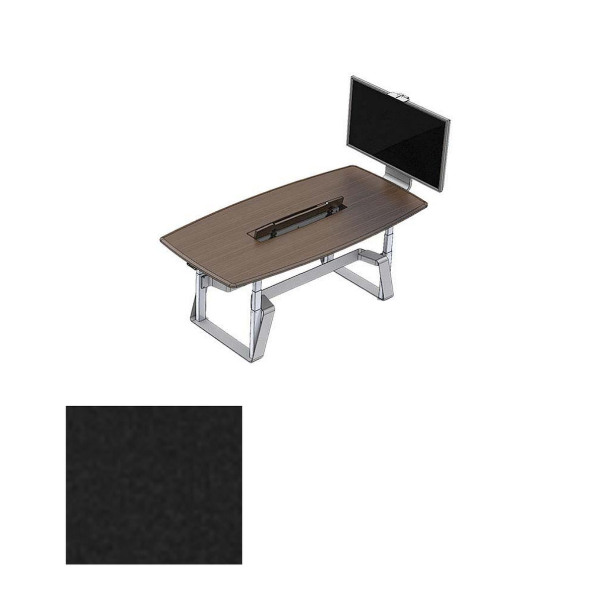 AVF TLF4X8 Multi-Function Height Adjustable Collaboration Table - Ebony