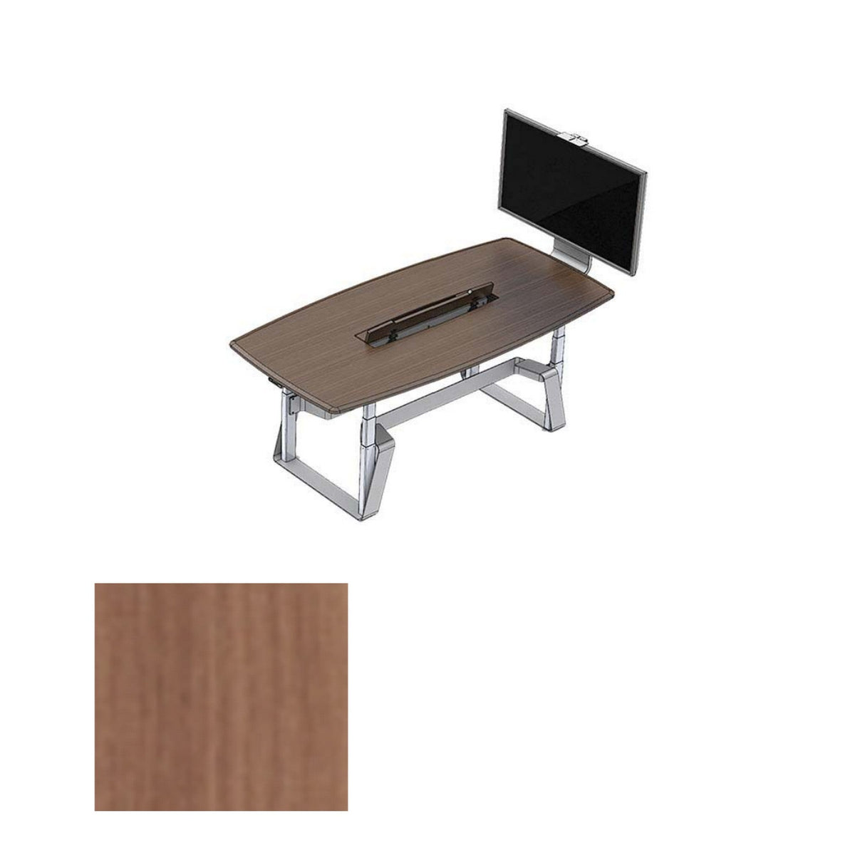 AVF TLF4X8 Multi-Function Height Adjustable Collaboration Table - River Cherry