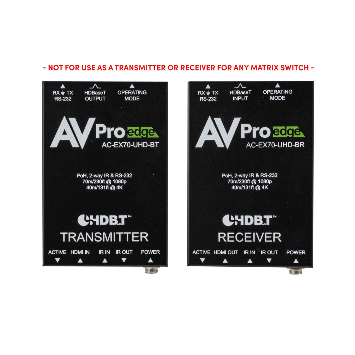 AVPro Edge AC-EX70-UHD-BKT 70M 10Gbps Basic HDBaseT Extender Kit