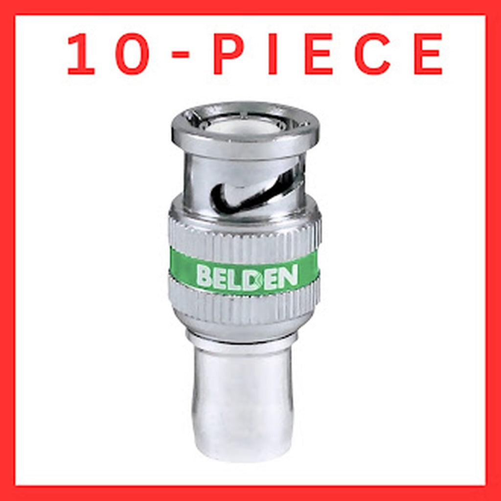 Belden 1695ABHD1 6GHz HD BNC Compression Connector for 1695A Plenum Cable - 10 pack