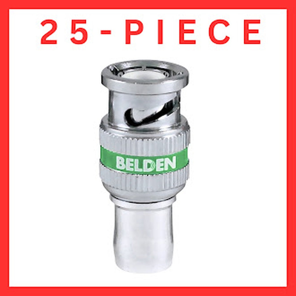 Belden 1695ABHD1 6GHz HD BNC Compression Connector for 1695A Plenum Cable - 25 pack
