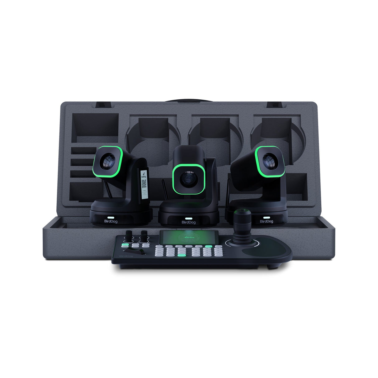 BirdDog 3x X1 PTZ Camera and KBD Keyboard Bundle Black - Black