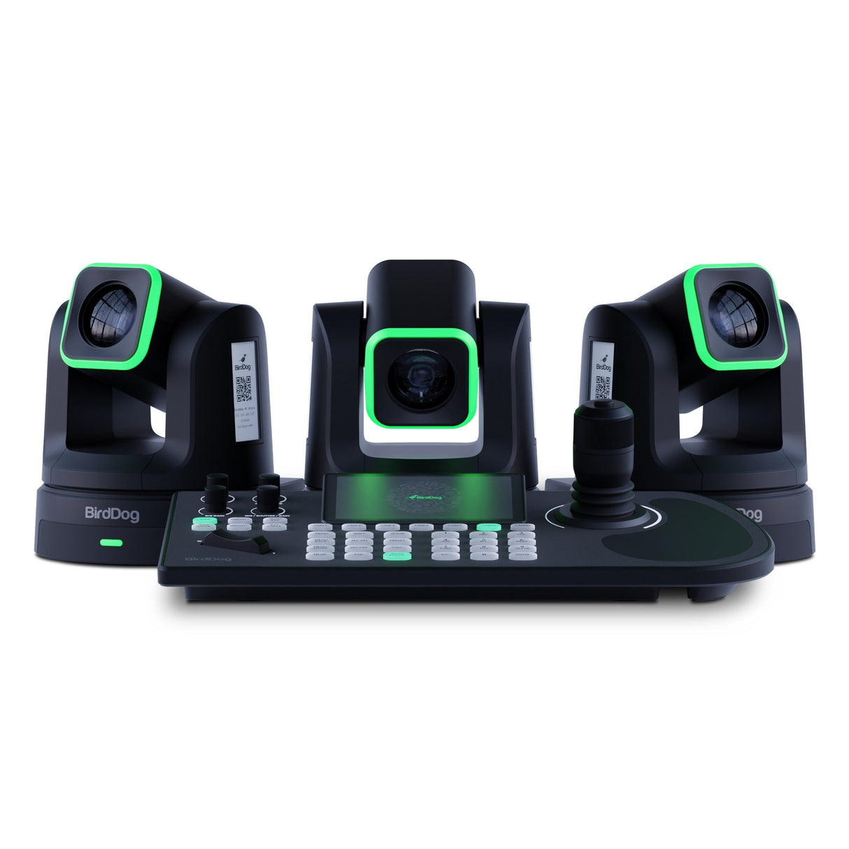 BirdDog 3x X5 Ultra PTZ Cameras and KBD Keyboard Bundle Black - Black