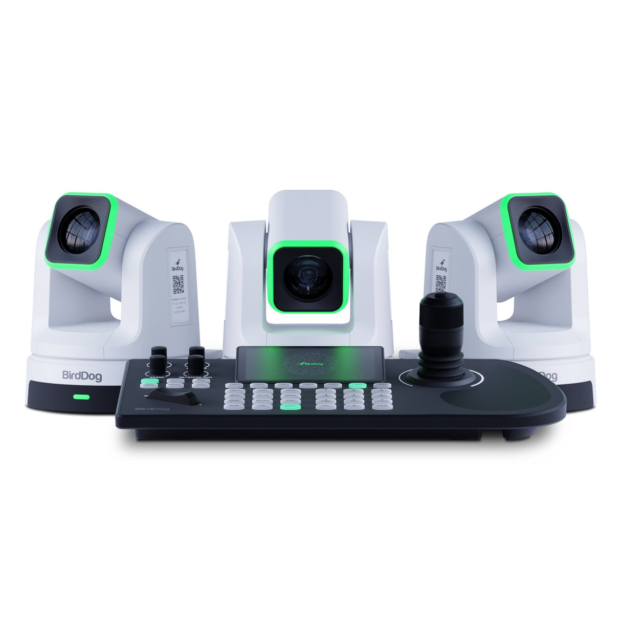 BirdDog 3x X5 Ultra PTZ Cameras and KBD Keyboard Bundle White - White