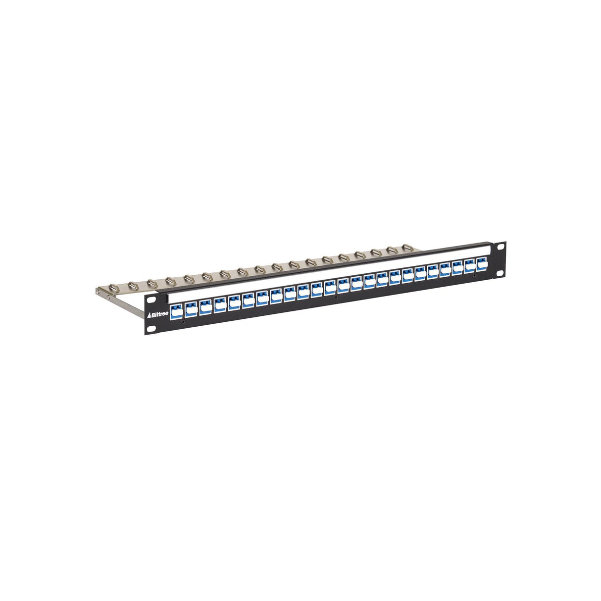 Bittree DSKP124B-LC Flush Mount 1 Row 24 Couplers LC to LC UPC 1 Blue