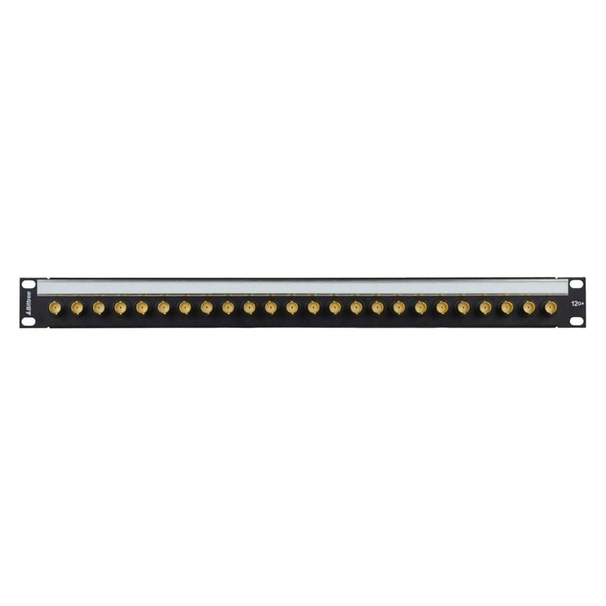 Bittree BH-B124A1B12 12GHz 4K/8K Single-Link BNC Coaxial Bulkhead Patch Panel with Designation Strip 1 x 24 1RU