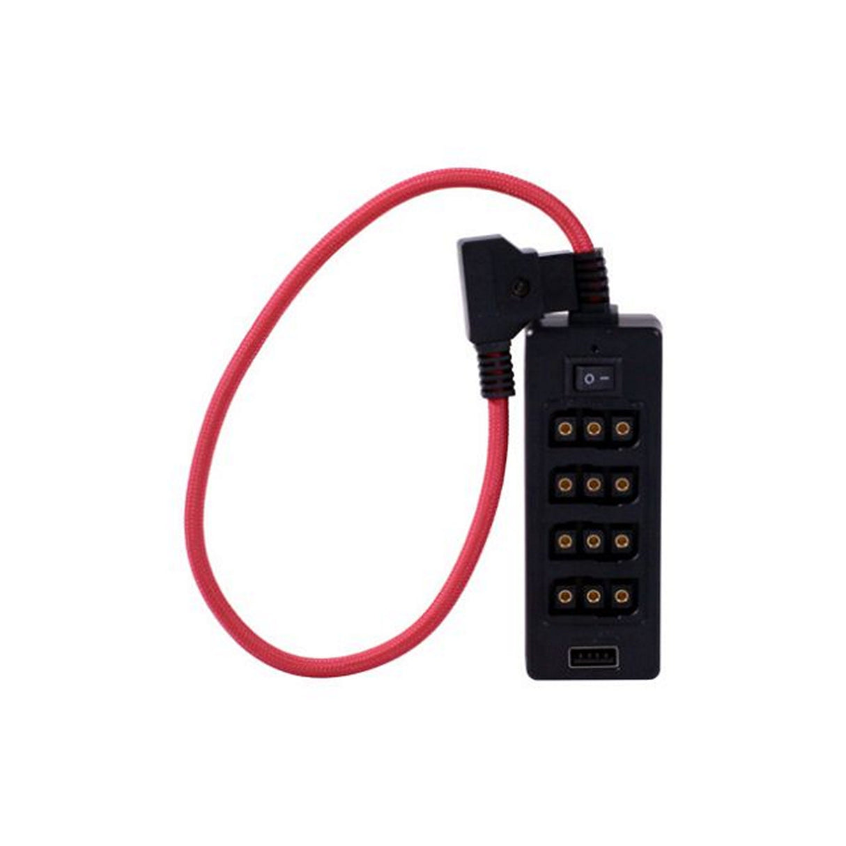 Blackhawk 1-20-Inch Thread D-TAP to 4 PORT Cable Red