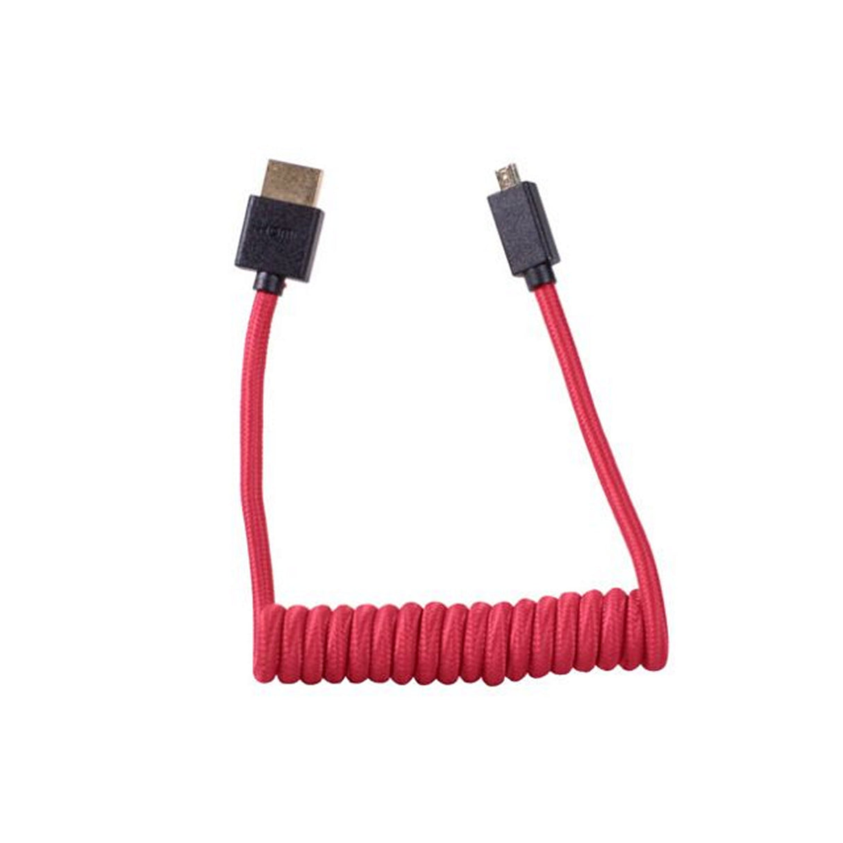 Blackhawk 12-24-Inch Coiled Micro HDMI to Full HDMI Cable Red