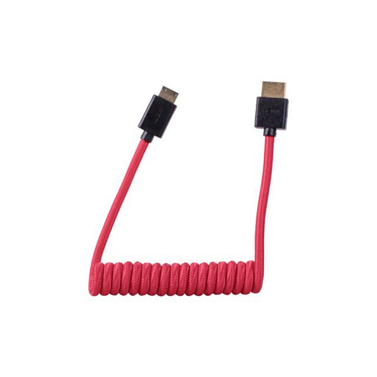Blackhawk Coiled 12-24-Inch Mini HDMI to Full HDMI Cable Red
