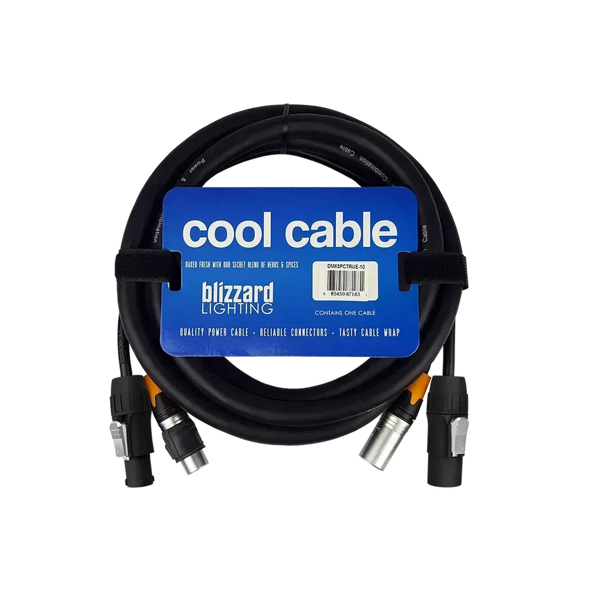 Blizzard Lighting DMX5PCT 5-Pin IP-Rated Male to Female DMX/PowerCON Cable - 15’