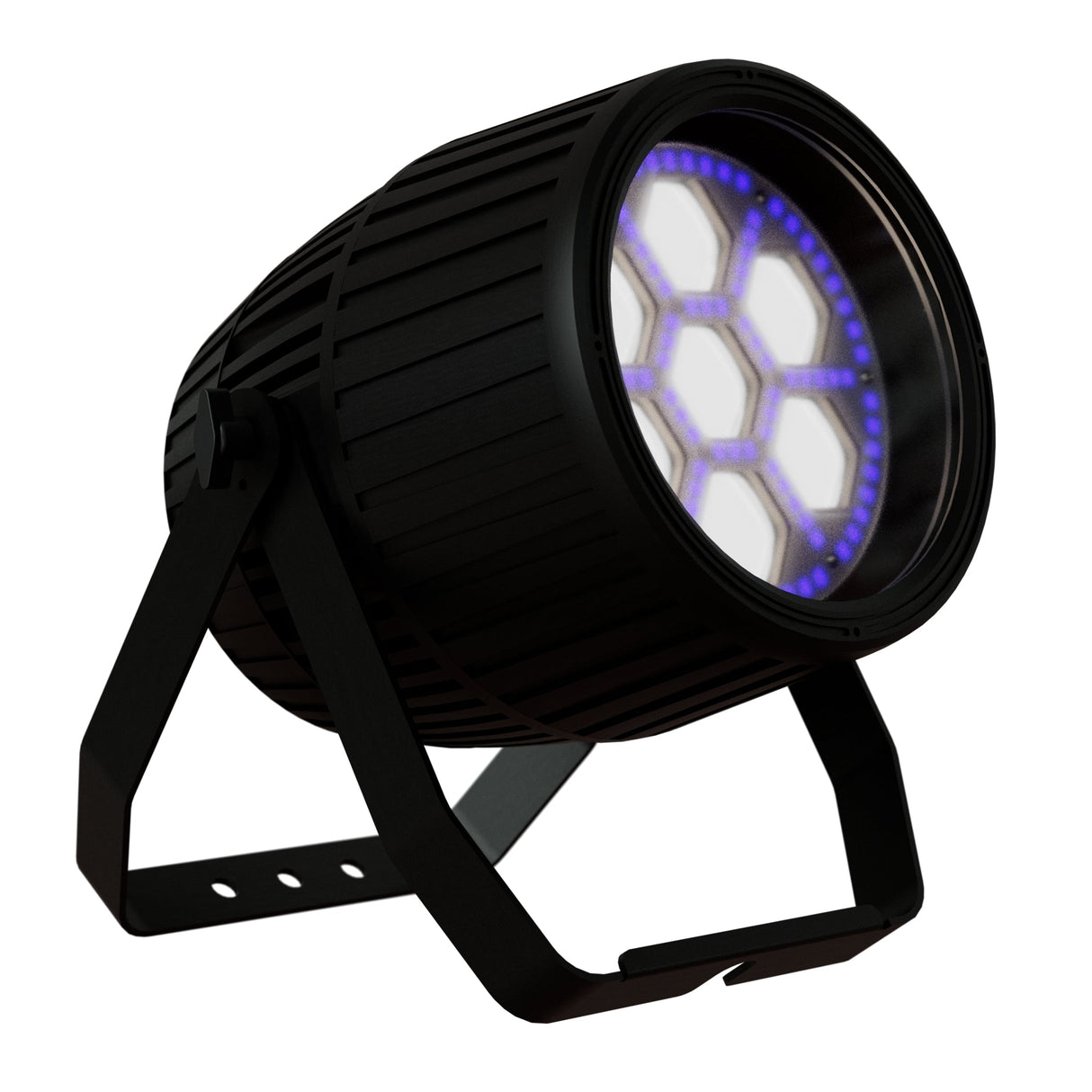 Blizzard Lighting Motif Settelenti RGBA 7x 40W 4-In-1 RGBA IP65 LED Wash Fixture with Zoom Black