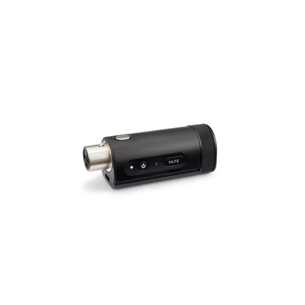 Bose S1 Pro+ Wireless Mic/Line Transmitter with an XLR connection, predominantly black in color.