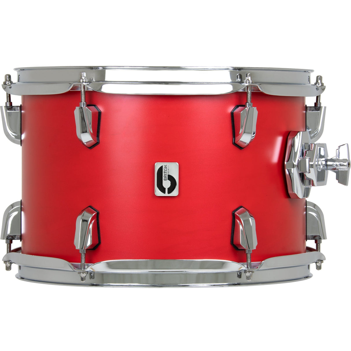 British Drum Co ENG-10-7-RT-SSC Enigma Series 10x7-Inch Tom, Satin Scarlett Finish