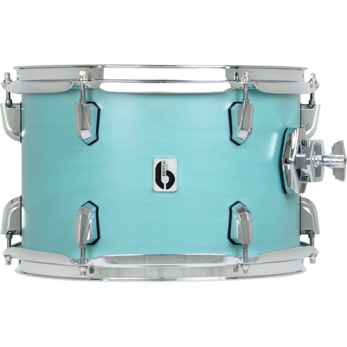 British Drum Co ENG-10-7-RT-STL Enigma Series 10x7-Inch Tom, Satin Teal Finish