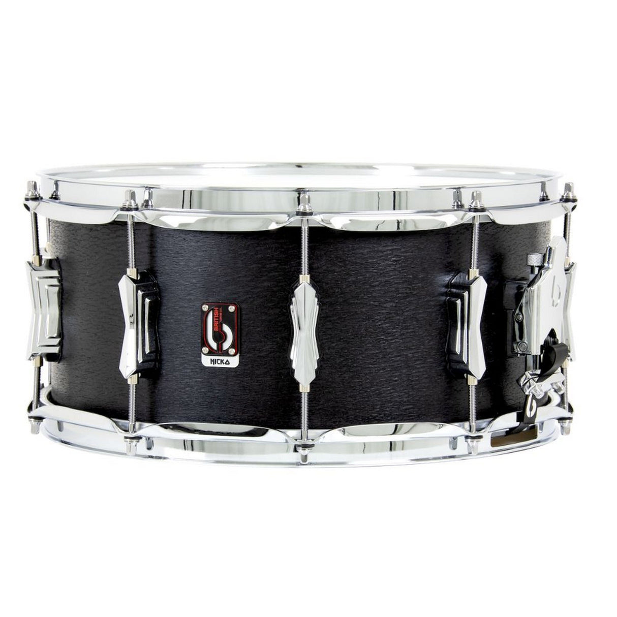 British Drum Co ICA-14-65-SN Icarus Series 14x6.5-Inch Snare Drum, Black Oak Finish