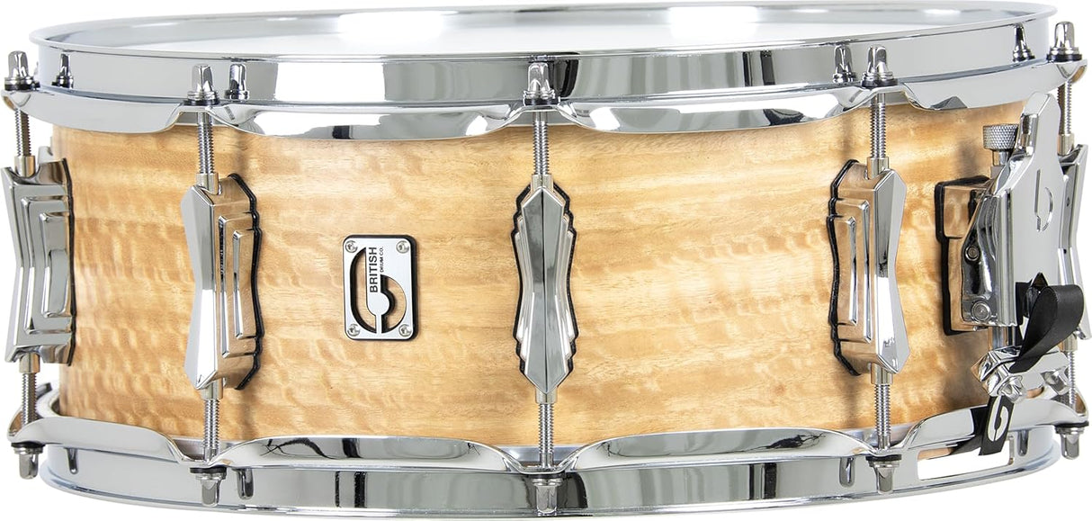 British Drum Co MAV-14-55-SN Maverick Series 14x5.5-Inch Snare Drum, Maple Finish