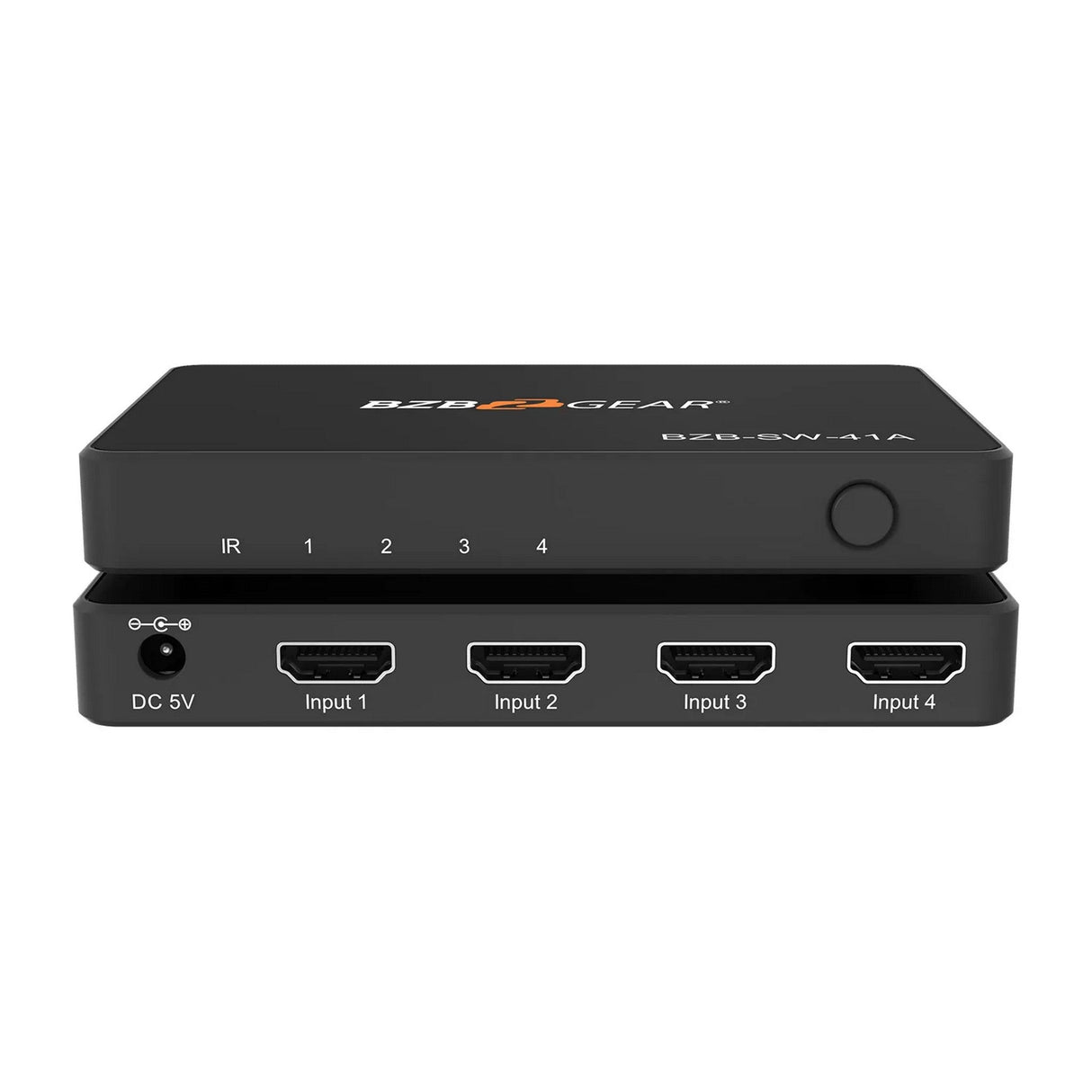BZBGEAR BZB-SW-41A 4-Port 4K 18Gbps 60Hz HDMI 2.0 Switcher with IR Remote Control