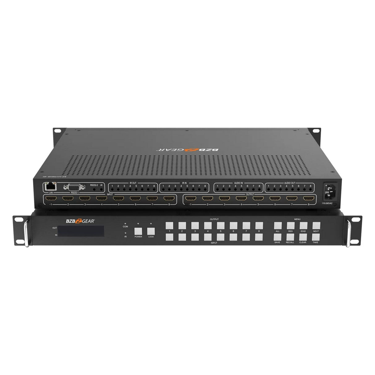 BZBGEAR BZ-MVS8X8-4K 8x8 HDMI Video Wall Processor and Seamless Matrix Switcher