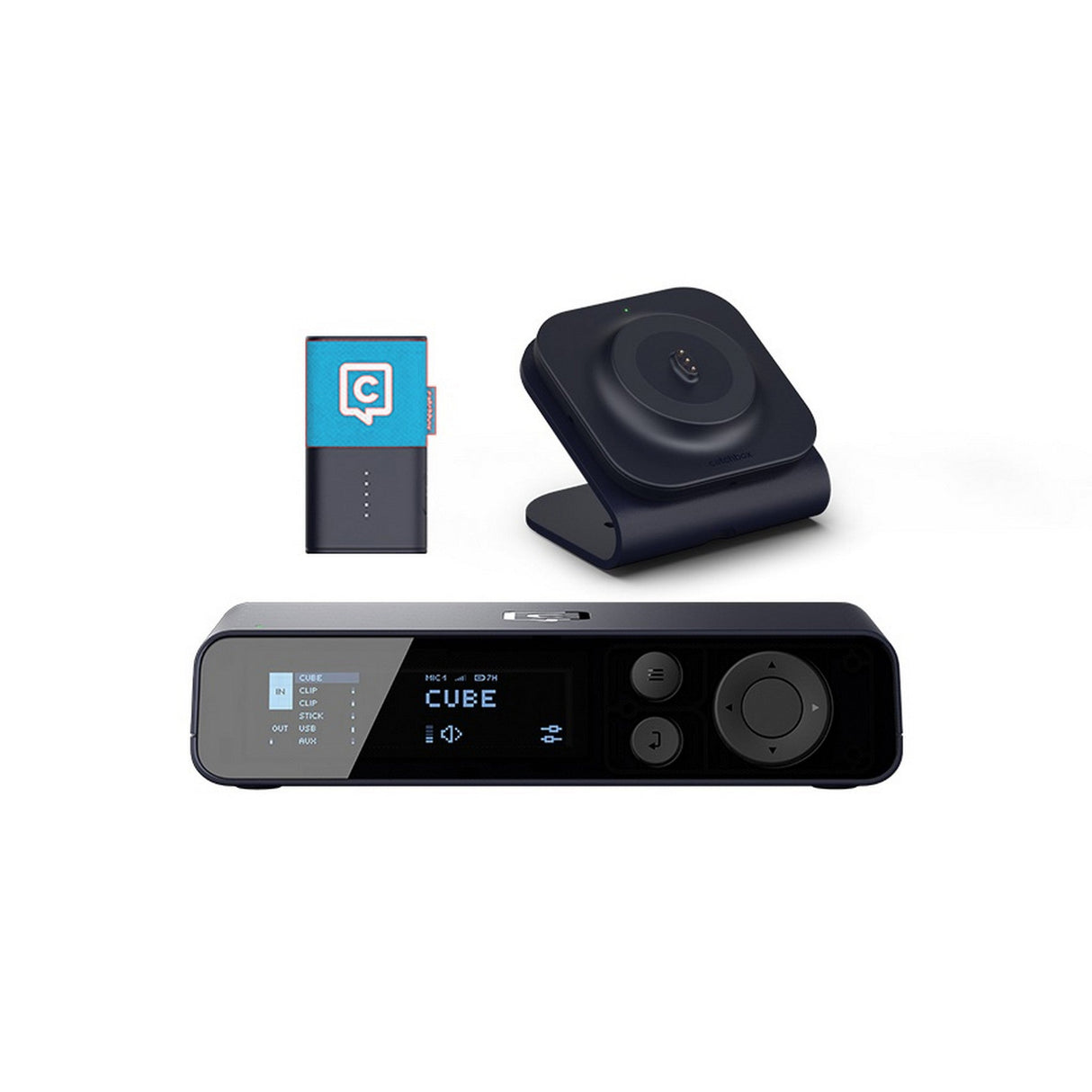 Catchbox Plus Wireless Microphone System with 2-Channel Plus Hub DSP Receiver - 1x Clip + Single Dock / Blue / Standard