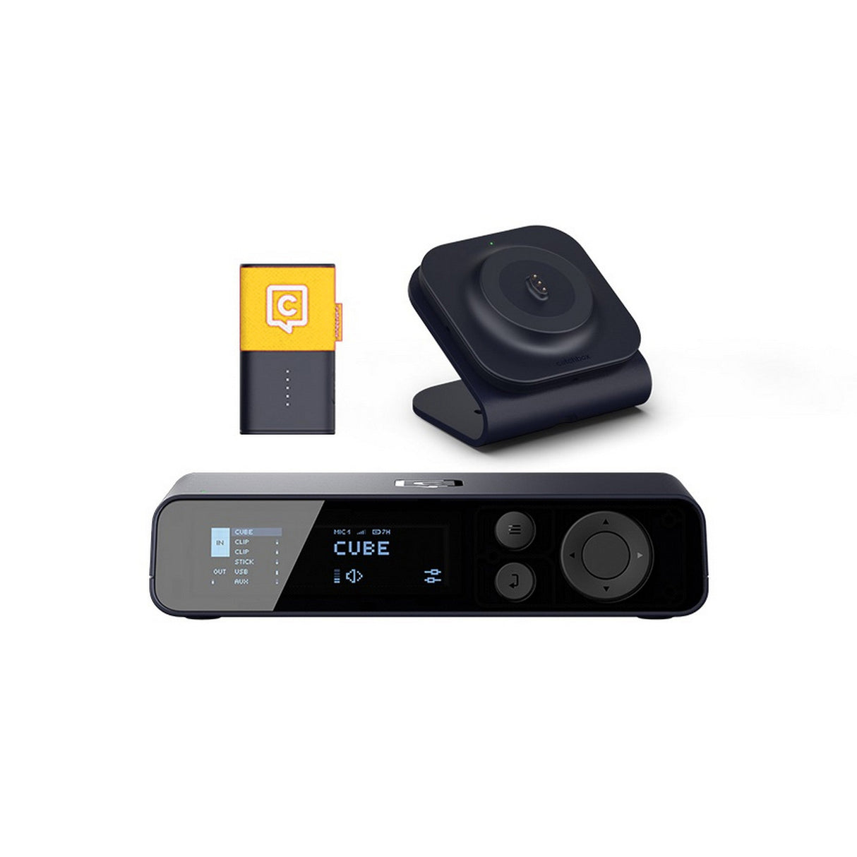 Catchbox Plus Wireless Microphone System with 2-Channel Plus Hub DSP Receiver - 1x Clip + Single Dock / Yellow