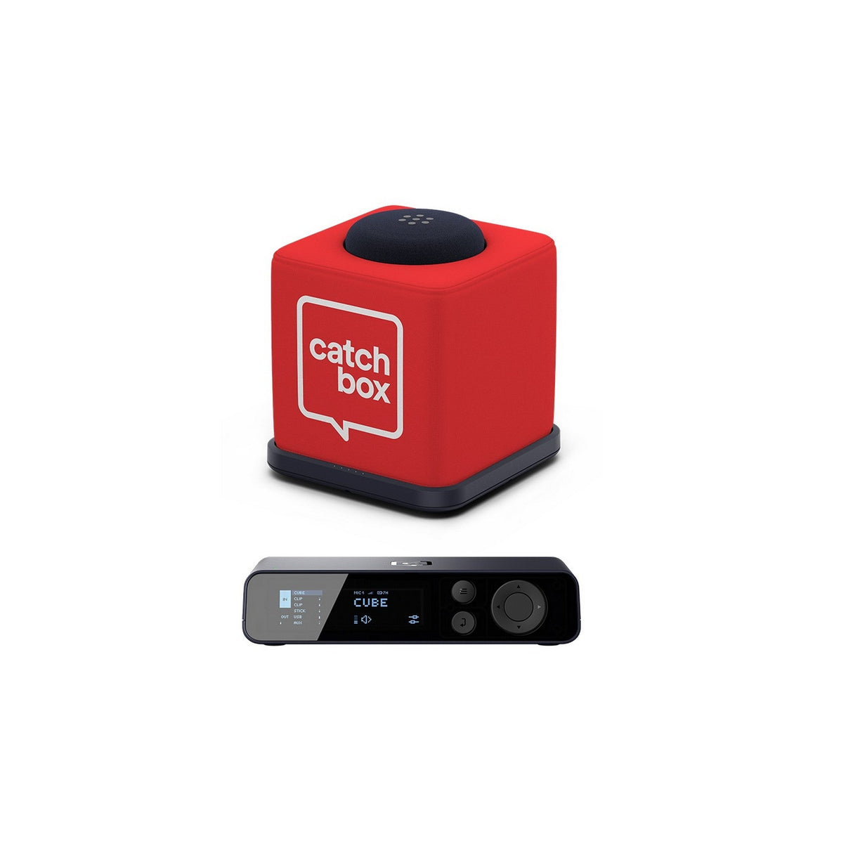 Catchbox Plus Wireless Microphone System with 4-Channel Plus Hub DSP Dante-Enabled Receiver - 1x Cube + Charger