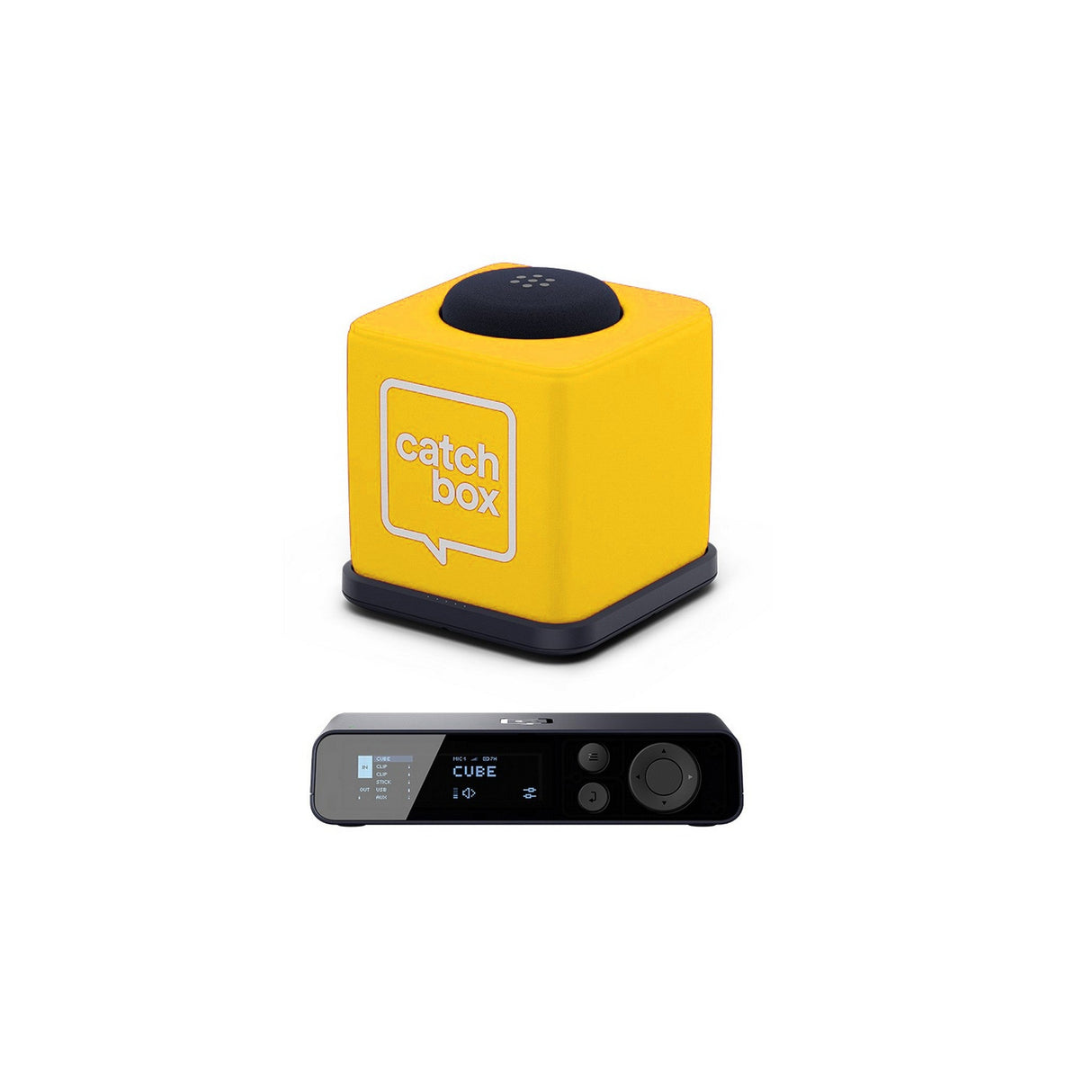 Catchbox Plus System with 4-Channel Hub DSP Receiver Single Cube Bundle - 1x Cube + Charger / Yellow / Standard