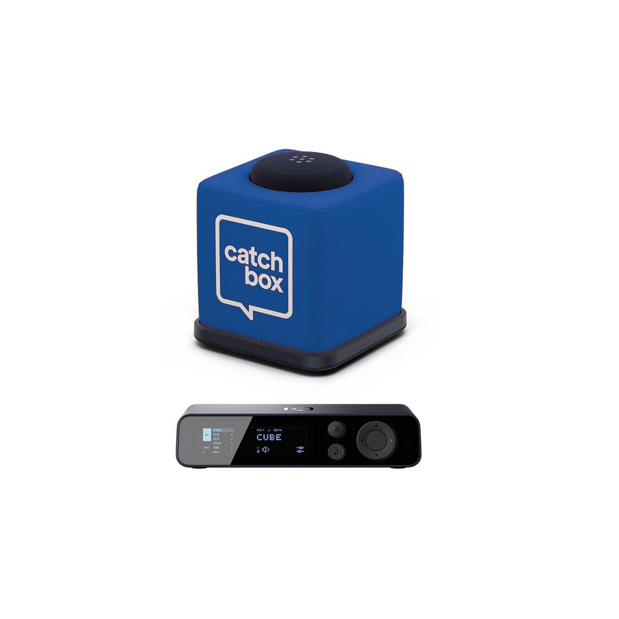 Catchbox Plus System with 4-Channel Hub DSP Receiver Single Cube Bundle - 1x Cube + Charger / Navy / Standard