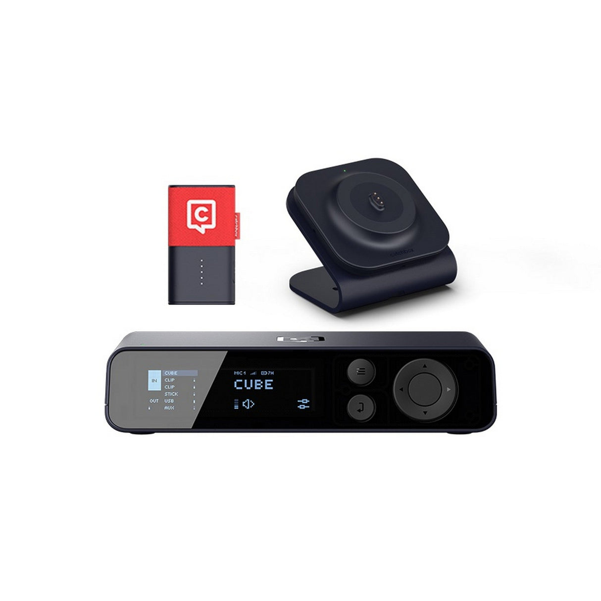 Catchbox Plus Wireless Microphone System with 4-Channel Plus Hub DSP Dante-Enabled Receiver - 1x Clip + Single Dock