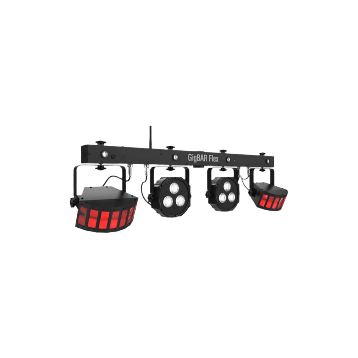 Chauvet DJ GigBAR Flex 3-In-1 Pack-n-Go LED Quad-Color Par RGB + UV/LED Derby Lighting System