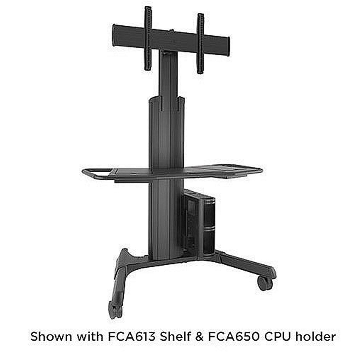 Chief LPAUB Large Fusion Manual Height Adjustable Mobile AV Cart