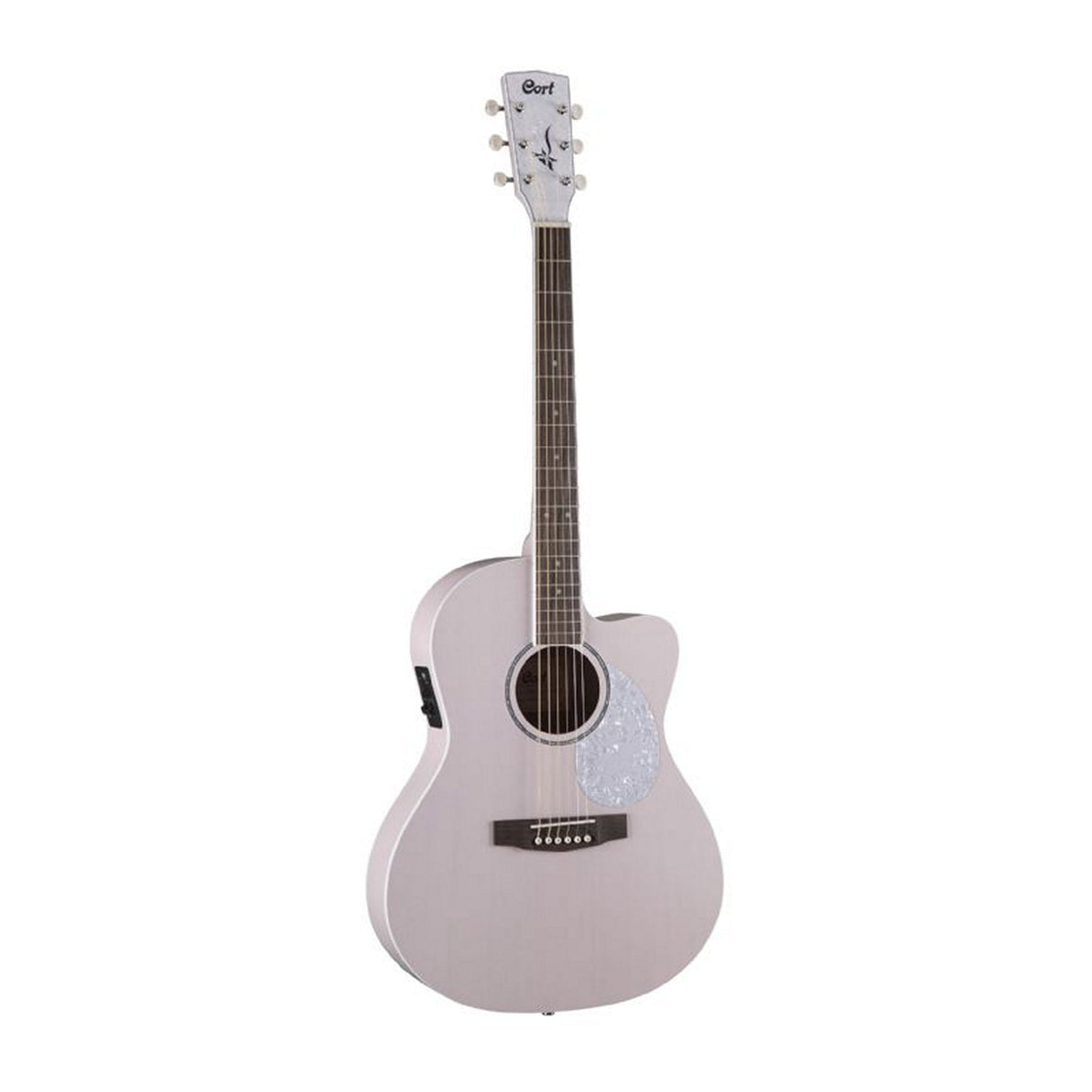 Cort Jade Classic Acoustic-Electric Guitar with Bag - Pastel Pink - guitar