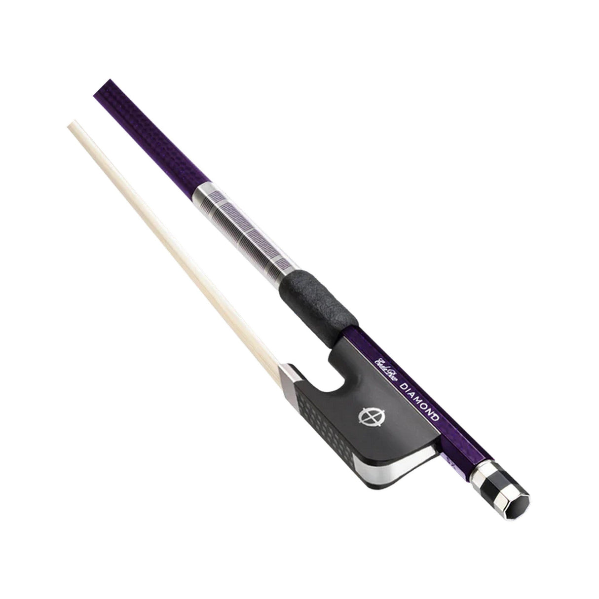 CodaBow DSC4PA Chroma Diamond SX Cello Bow Amethyst Metallic with Amethyst Winding